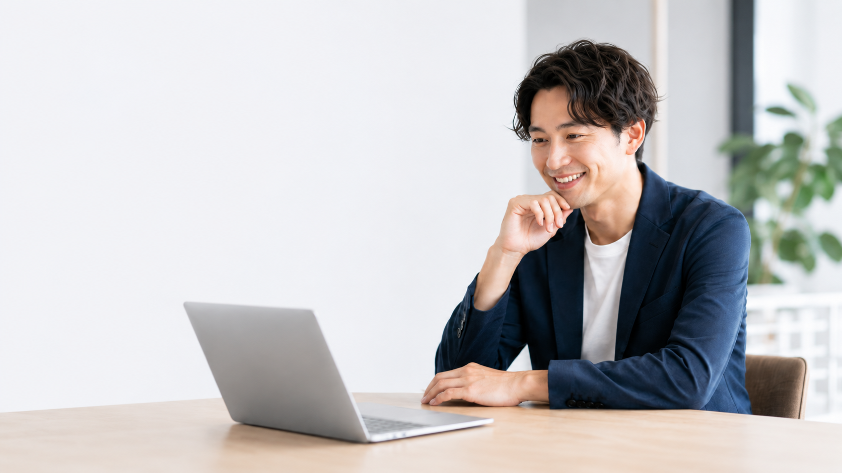 ジョブエントを利用する男性